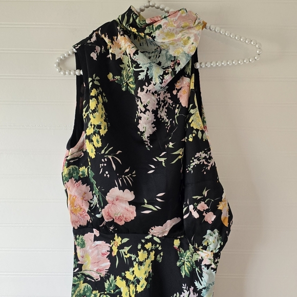 NWT Petal & Pup Anabelle Halter Neck Midi Sun Dress in Black Floral XS Sundress - Picture 6 of 12